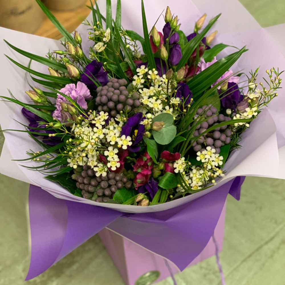 Lilac and Purple Handtied In Water