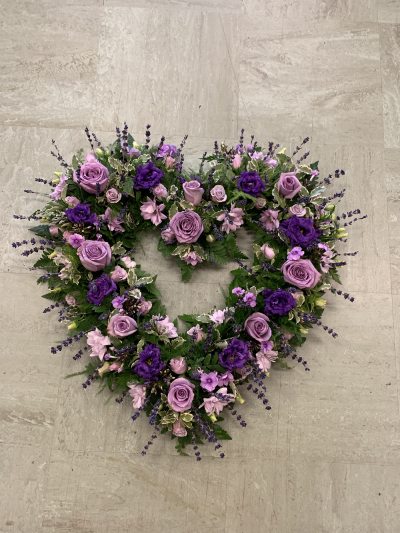 Loose Open Heart - Loose Based Open Heart With Shades Of Purple and Lilac

Available In Other Colours