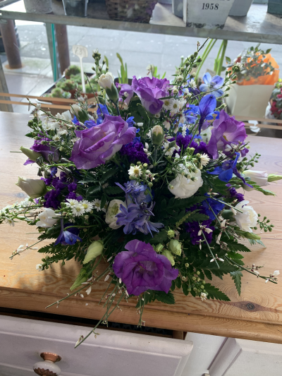 Funeral Posy Tribute - Posy Arrangement Of Shades Of Purple

Other Colours Available