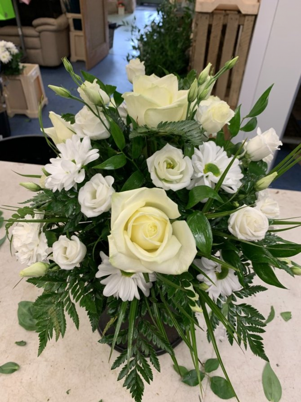 White Posy Arrangement