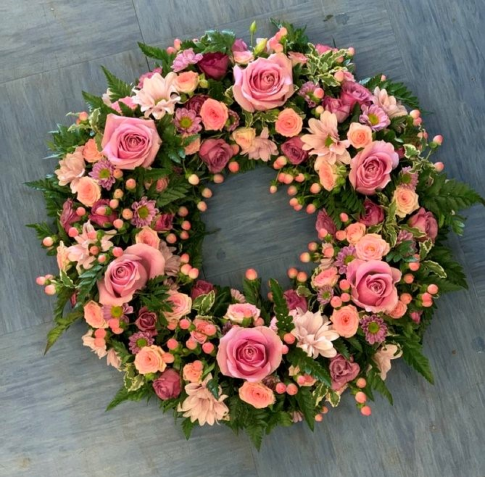 Loose Pink Wreath