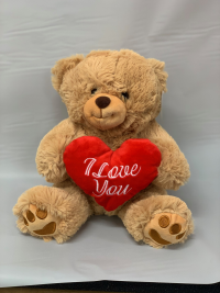 Tan I Love You Bear - Lovely Addition To Bouquet For Someone You Love