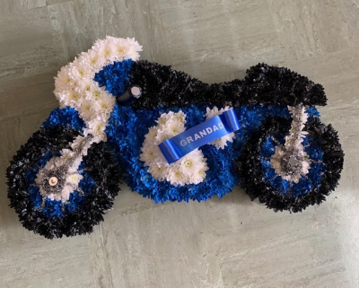 Motorbike 2D - Motorbike Funeral Tribute Colours Can Be Adjusted To Suit Your Requirements