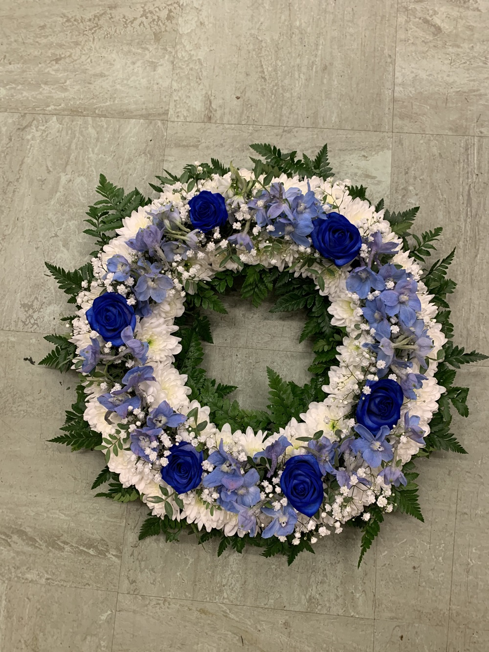 Blue Rose Wreath