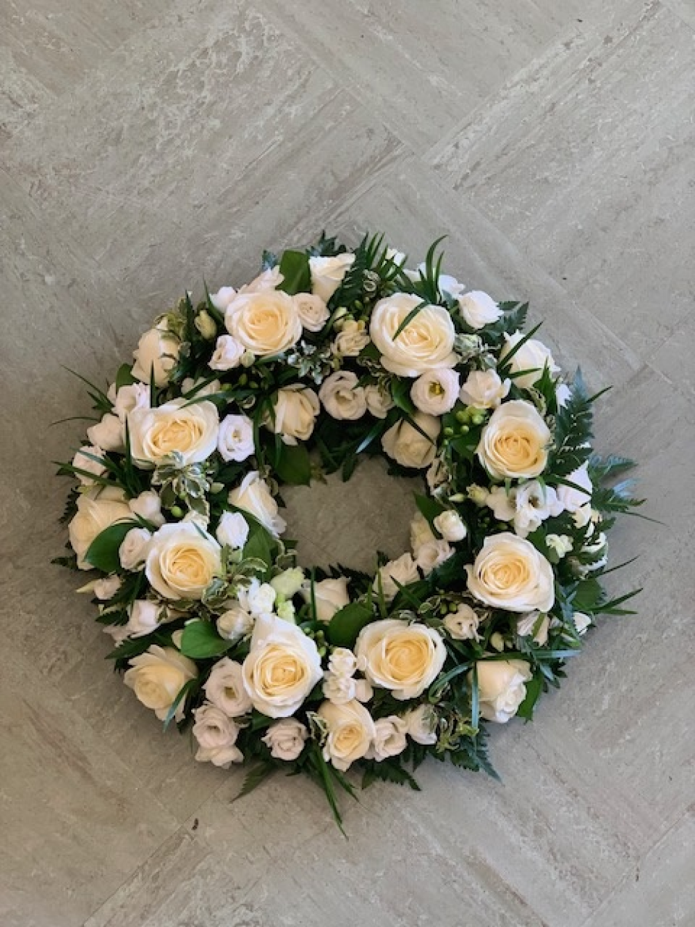 White Rose Wreath