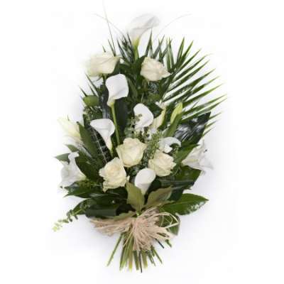 Modern Tied Sheaf - Modern tied sheaf in white shades. At ##SHOP## we are delighted to present this product available for flower delivery in ##AREA## and surrounding areas.