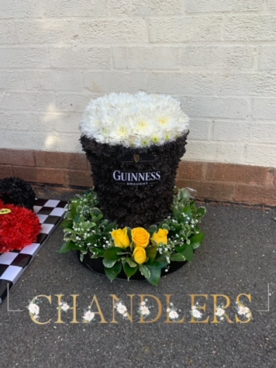 Pint of Guiness - Floral Tribute 3D Pint Of Guiness