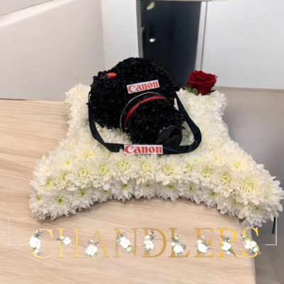 Camera Funeral Tribute - Camera Funeral Tribute On Cushion Base