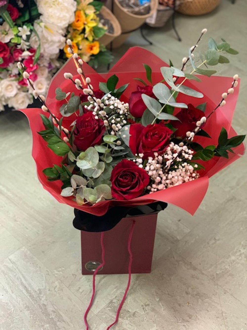 6 Red Rose Bouquet (Medium Price Image Shown)